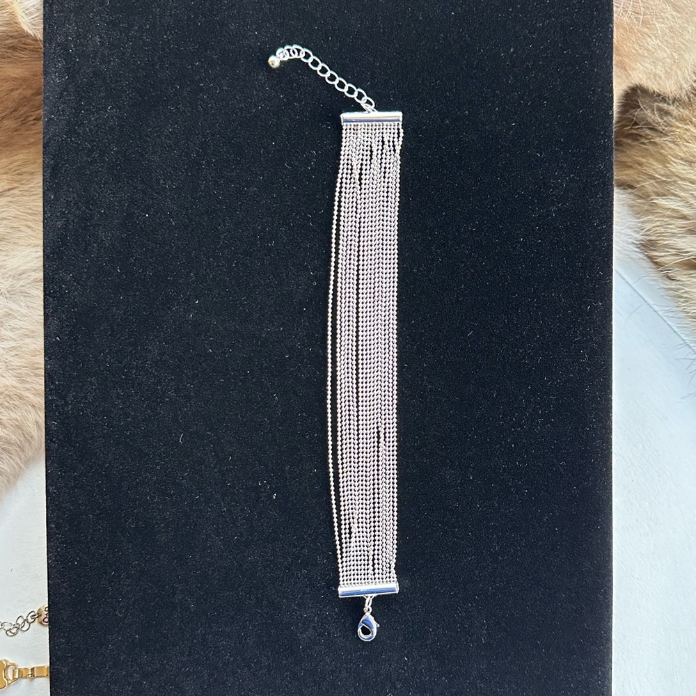 Multi-strand sterling silver bracelet